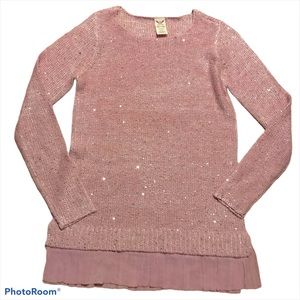 Blush Pink Sequin Blouse